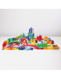 Grimm's Set Costruzioni in Legno Geo-Blocks - 30 pezzi - Inventa