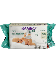 Salviettine umidificate 100% biodegradabili Bambo Nature -pacco scorta